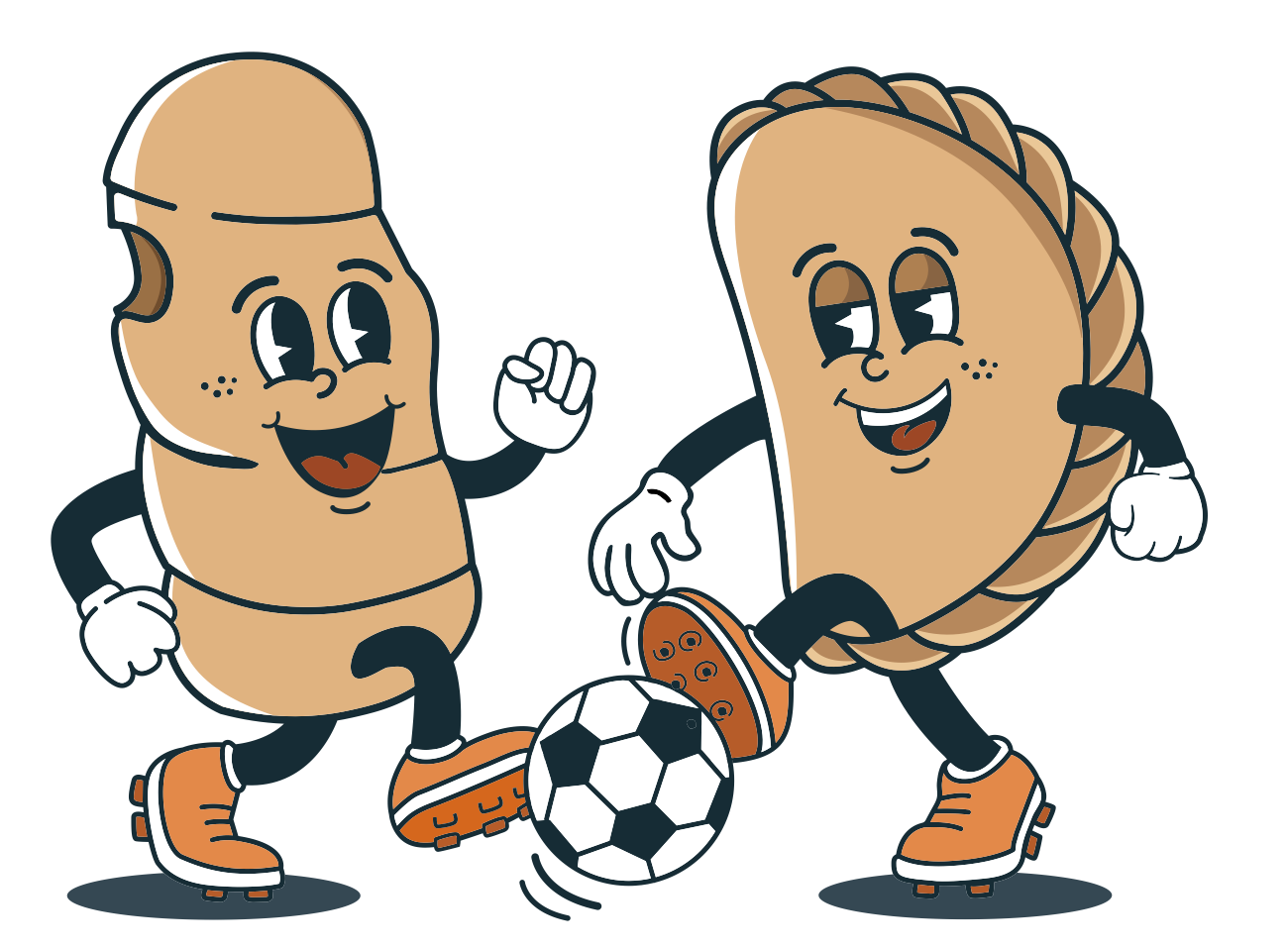 Mascotas de Fry Brothers jugando